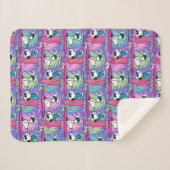 pinda's | Snoopy Paars Surf Pattern Sherpa Deken (Voorkant (horizontaal))