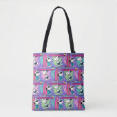 pinda's | Snoopy Paars Surf Pattern Tote Bag (Voorkant)