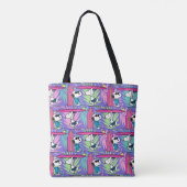 pinda's | Snoopy Paars Surf Pattern Tote Bag (Achterkant)