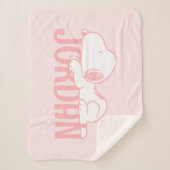 pinda's | Snoopy Pastel Baby Sherpa Deken (Voorkant)