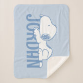 pinda's | Snoopy Pastel Baby Sherpa Deken (Voorkant)