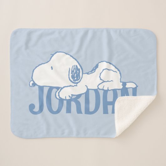 pinda's | Snoopy Pastel Baby Sherpa Deken (Voorkant (horizontaal))