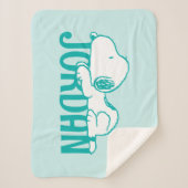 pinda's | Snoopy Pastel Baby Sherpa Deken (Voorkant)