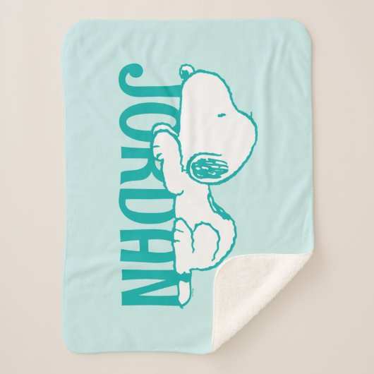 pinda's | Snoopy Pastel Baby Sherpa Deken (Voorkant)