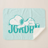 pinda's | Snoopy Pastel Baby Sherpa Deken (Voorkant (horizontaal))