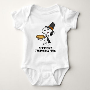 pinda's Snoopy Pilgrim - Mijn eerste Thanksgivin Romper
