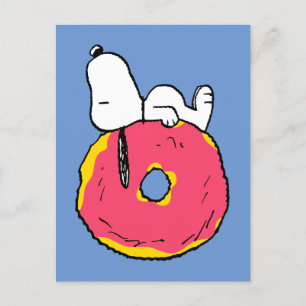 pinda's   Snoopy Pink Donut Briefkaart