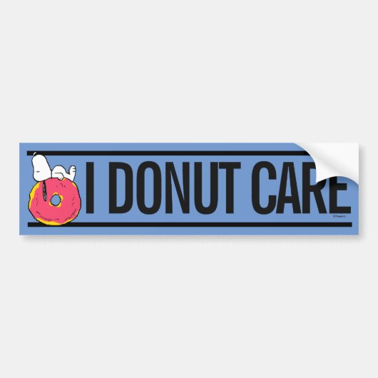 pinda's | Snoopy Pink Donut Bumpersticker (Voorkant)
