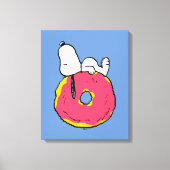 pinda's | Snoopy Pink Donut Canvas Afdruk (Voorkant)