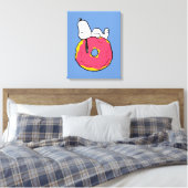 pinda's | Snoopy Pink Donut Canvas Afdruk (Insitu (Slaapkamer))