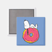 pinda's | Snoopy Pink Donut Magneet (Voorkant / Achterkant)