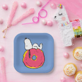 pinda's | Snoopy Pink Donut Papieren Bordje (Feest)