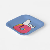 pinda's | Snoopy Pink Donut Papieren Bordje (Gebogen)