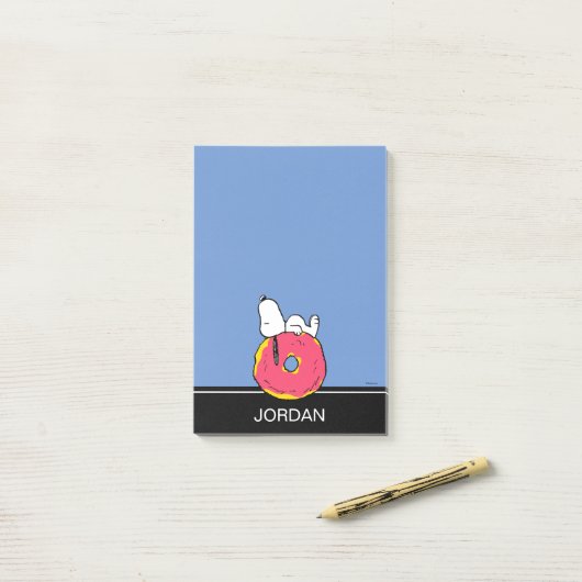 pinda's | Snoopy Pink Donut Post-it® Notes (Op bureau)