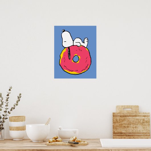 pinda's | Snoopy Pink Donut Poster (Keuken)