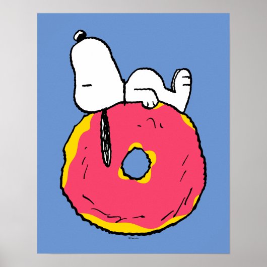 pinda's | Snoopy Pink Donut Poster (Voorkant)