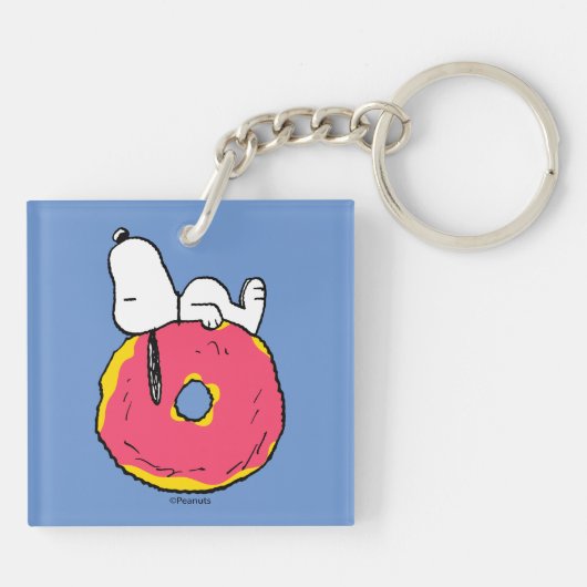pinda's | Snoopy Pink Donut Sleutelhanger (Achterkant)