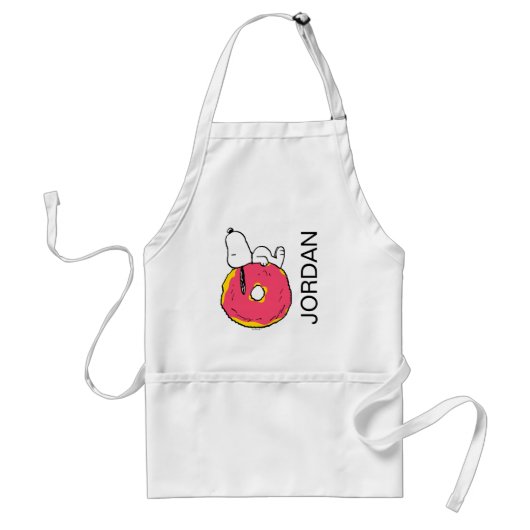 pinda's | Snoopy Pink Donut Standaard Schort (Voorkant)