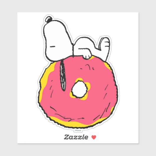 pinda's | Snoopy Pink Donut Sticker (Vel)