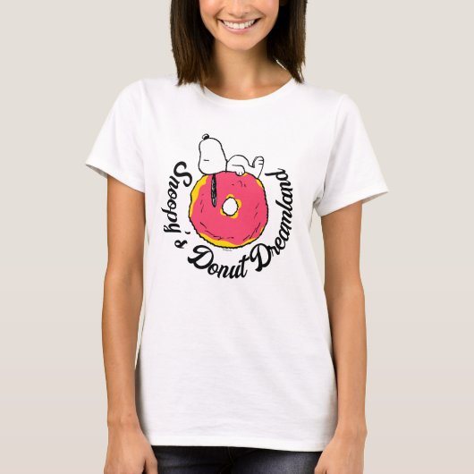 pinda's | Snoopy Pink Donut T-shirt (Voorkant)
