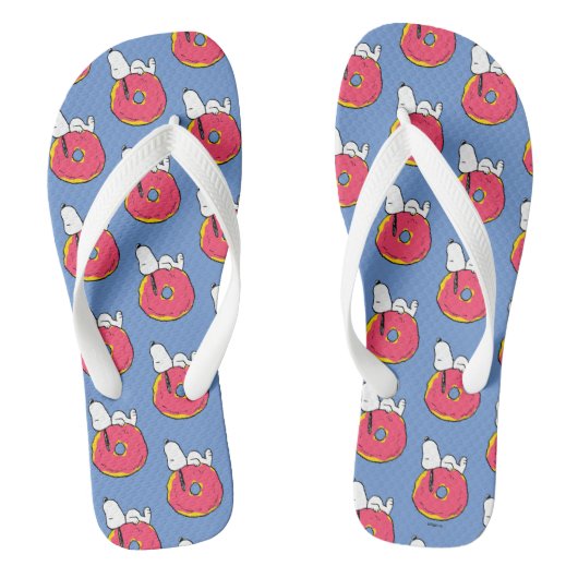 pinda's | Snoopy Pink Donut Teenslippers (Voetbed)