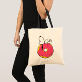 pinda's | Snoopy Pink Donut Tote Bag (Voorkant (product))
