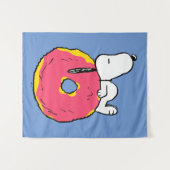 pinda's | Snoopy Pink Donut Wandkleed (Voorkant (horizontaal))