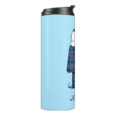 pinda's | Snoopy Play Flannel | Jouw namen toevoeg Thermosbeker (Gedraaid links)