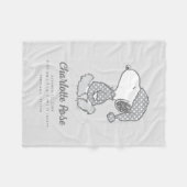 pinda's | Snoopy Polka Dot Pajamas Baby Fleece Deken (Voorkant (Horizontaal))