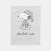 pinda's | Snoopy Polka Dot Pajamas Baby Fleece Deken (Voorkant)