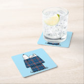 pinda's | Snoopy Pset Flannel Holiday Dog House Kartonnen Onderzetters (Insitu)