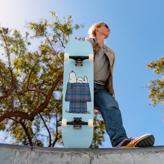 pinda's | Snoopy Pset Flannel Holiday Dog House Persoonlijk Skateboard (Buiten 1)