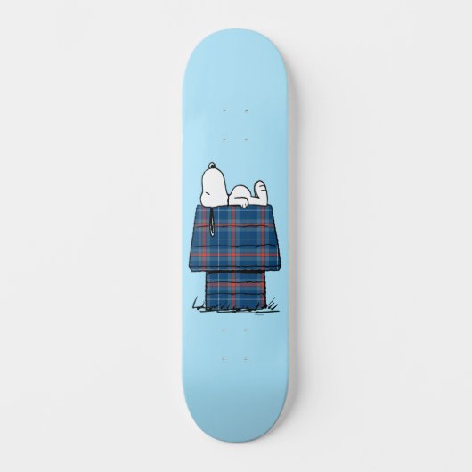 pinda's | Snoopy Pset Flannel Holiday Dog House Persoonlijk Skateboard (Voorkant)