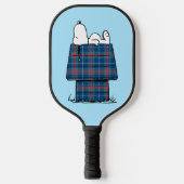 pinda's | Snoopy Pset Flannel Holiday Dog House Pickleball Paddle (Voorkant)