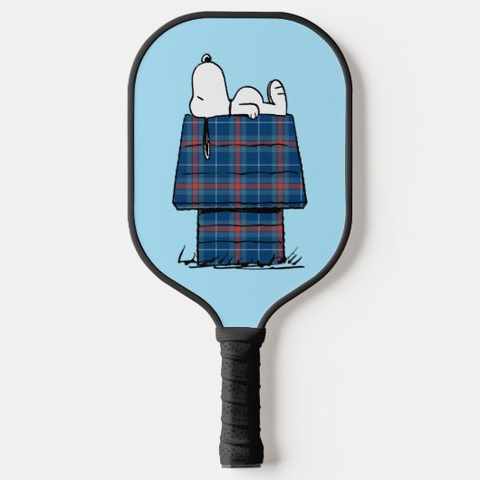 pinda's | Snoopy Pset Flannel Holiday Dog House Pickleball Paddle (Voorkant)