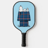pinda's | Snoopy Pset Flannel Holiday Dog House Pickleball Paddle (Achterkant)