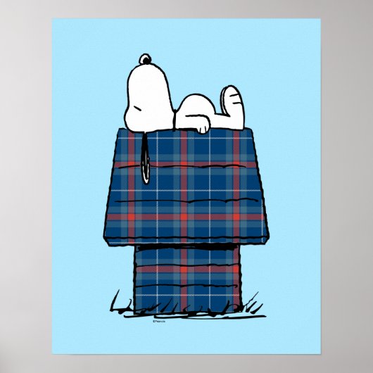 pinda's | Snoopy Pset Flannel Holiday Dog House Poster (Voorkant)