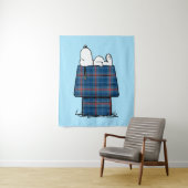 pinda's | Snoopy Pset Flannel Holiday Dog House Wandkleed (In situ)