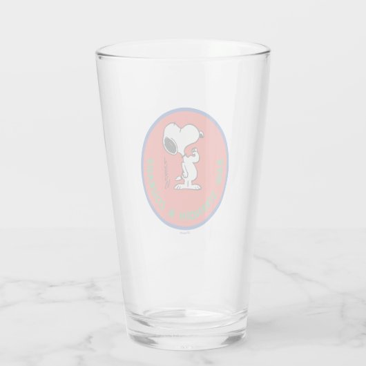 pinda's | Snoopy Raw Strength & Courage Badge Glas (Achterkant)