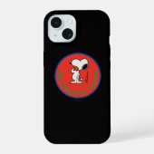 pinda's | Snoopy Raw Strength & Courage Badge iPhone 15 Case (Achterkant)