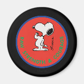 pinda's | Snoopy Raw Strength & Courage Badge Magneet (Voorkant)