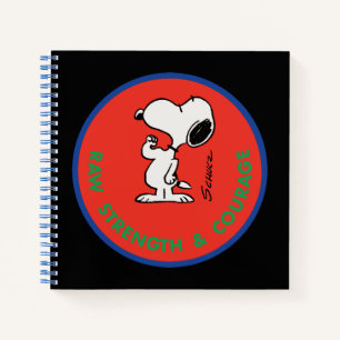 pinda's   Snoopy Raw Strength & Courage Badge Notitieboek