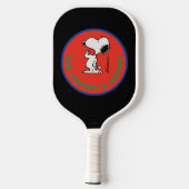 pinda's | Snoopy Raw Strength & Courage Badge Pickleball Paddle (Achterkant)