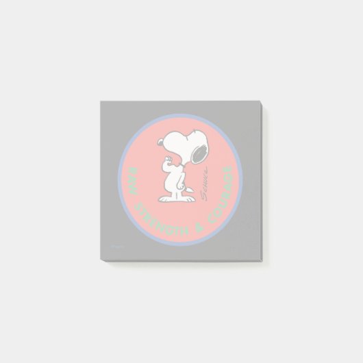 pinda's | Snoopy Raw Strength & Courage Badge Post-it® Notes (Voorkant)