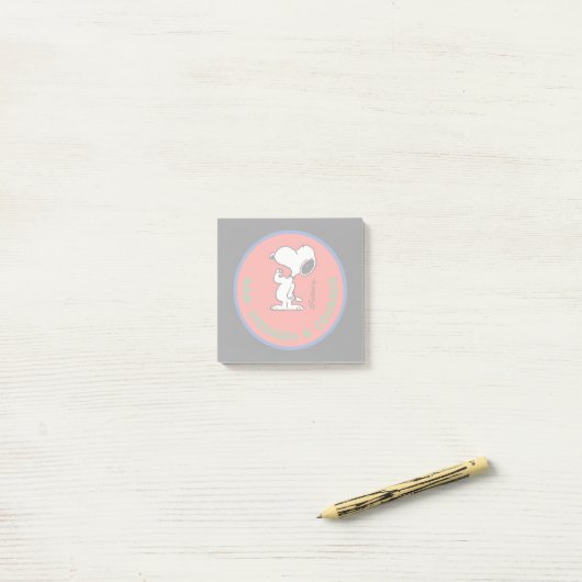 pinda's | Snoopy Raw Strength & Courage Badge Post-it® Notes (Op bureau)