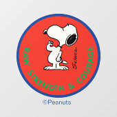 pinda's | Snoopy Raw Strength & Courage Badge Raamsticker (Vel)