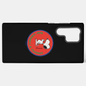 pinda's | Snoopy Raw Strength & Courage Badge Samsung Galaxy Hoesje (Achterkant horizontaal)