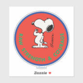 pinda's | Snoopy Raw Strength & Courage Badge Sticker (Vel)