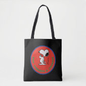 pinda's | Snoopy Raw Strength & Courage Badge Tote Bag (Voorkant)