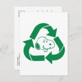 pinda's | Snoopy Recyclen Hergebruik Briefkaart (Voorkant / Achterkant)